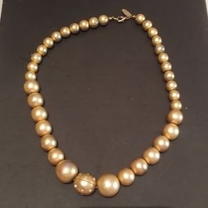 Vintage golden bead necklace